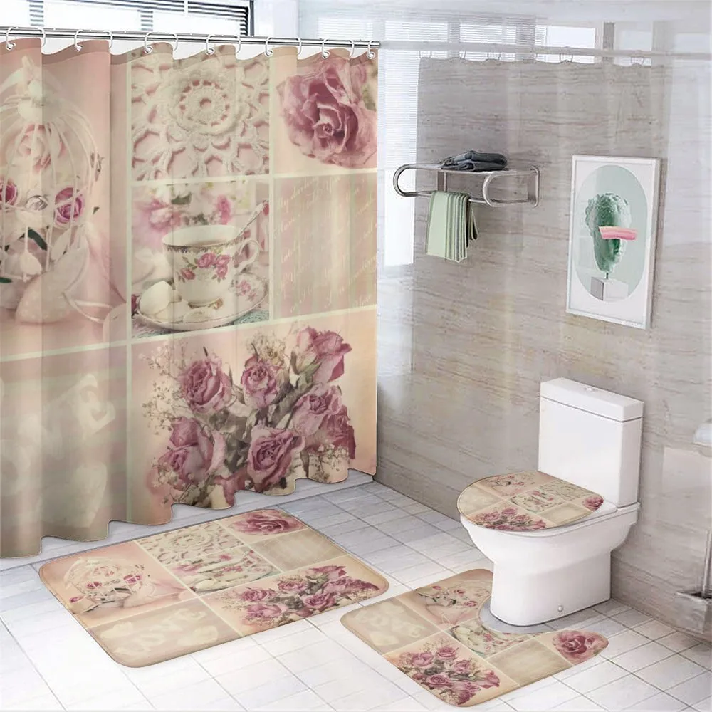 Vintage Lace Cups — 4-Piece Bathroom Set preview
