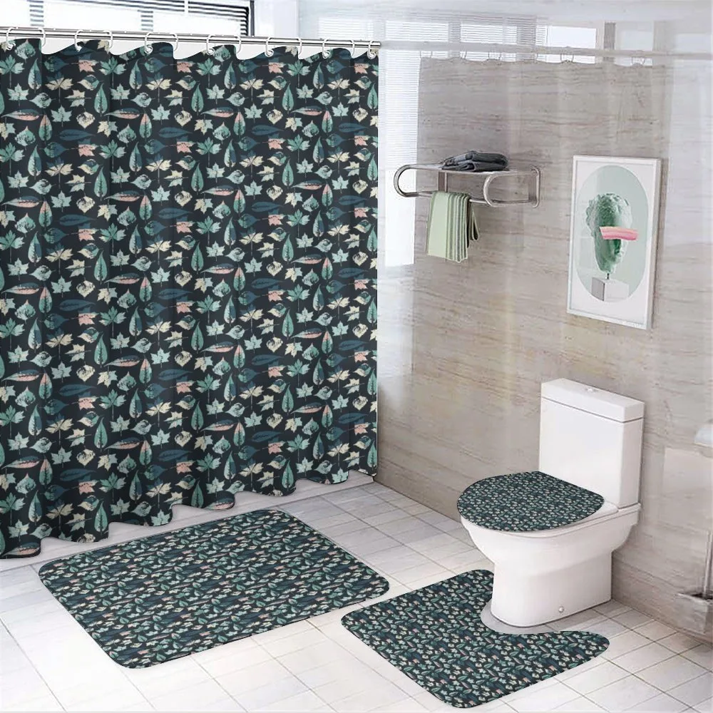 Weathered Pastel Foliage — 4-Piece Bathroom Set preview