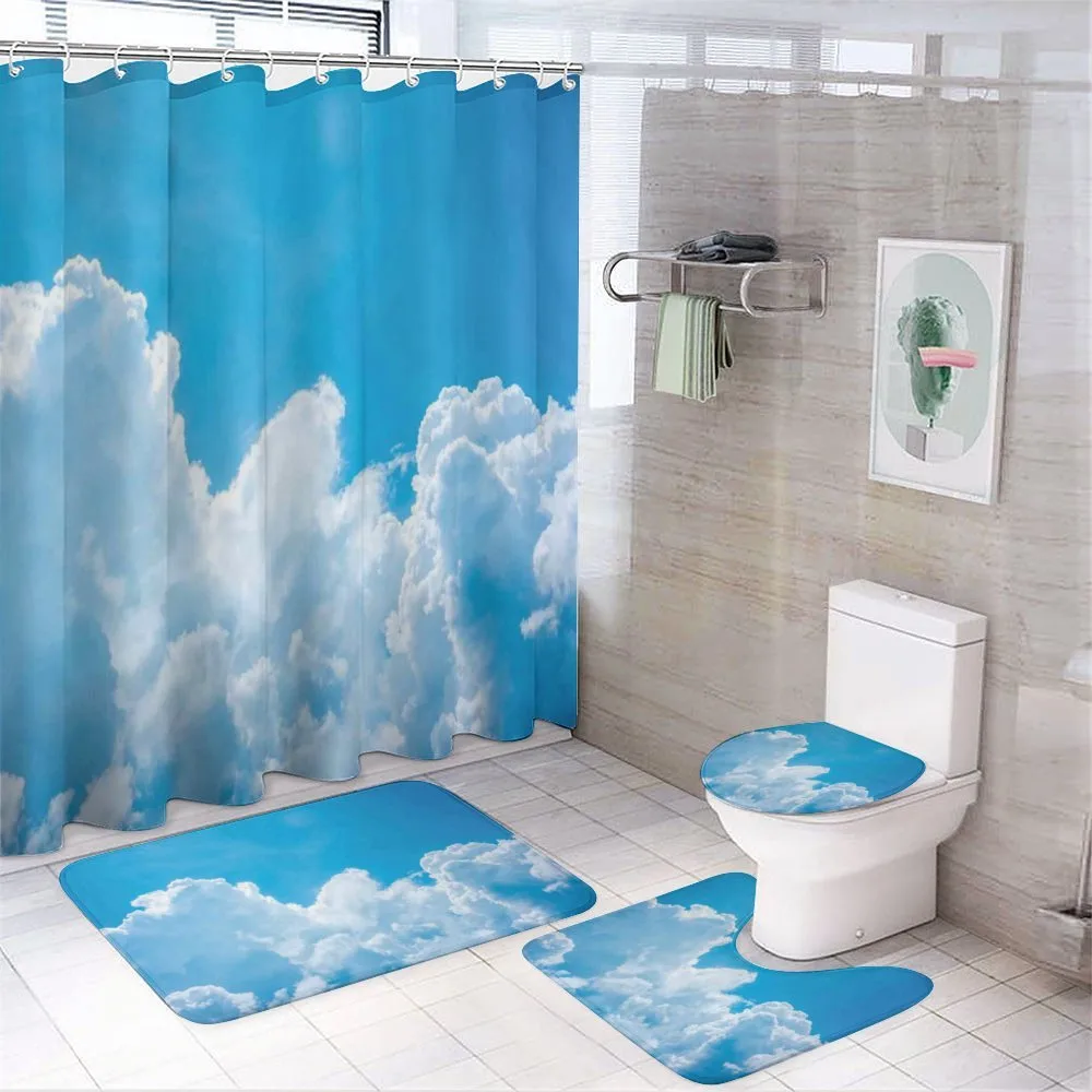 Clouds Sky Heaven 4-Piece Bathroom Set product video