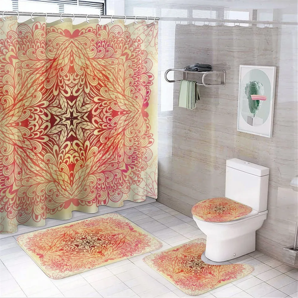 Doodle Flower Swirl — 4-Piece Bathroom Set preview
