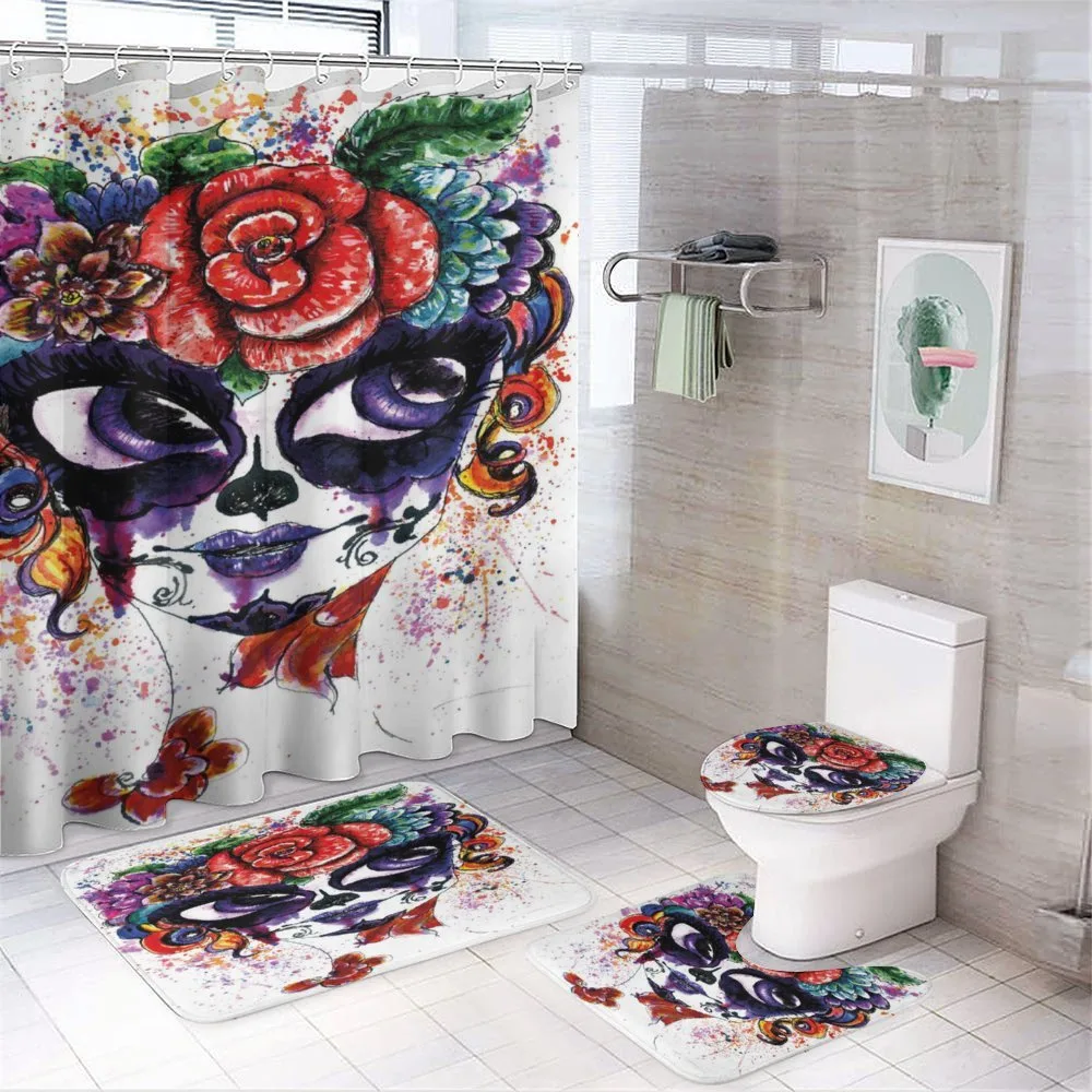 Floral Big Eyes — 4-Piece Bathroom Set preview