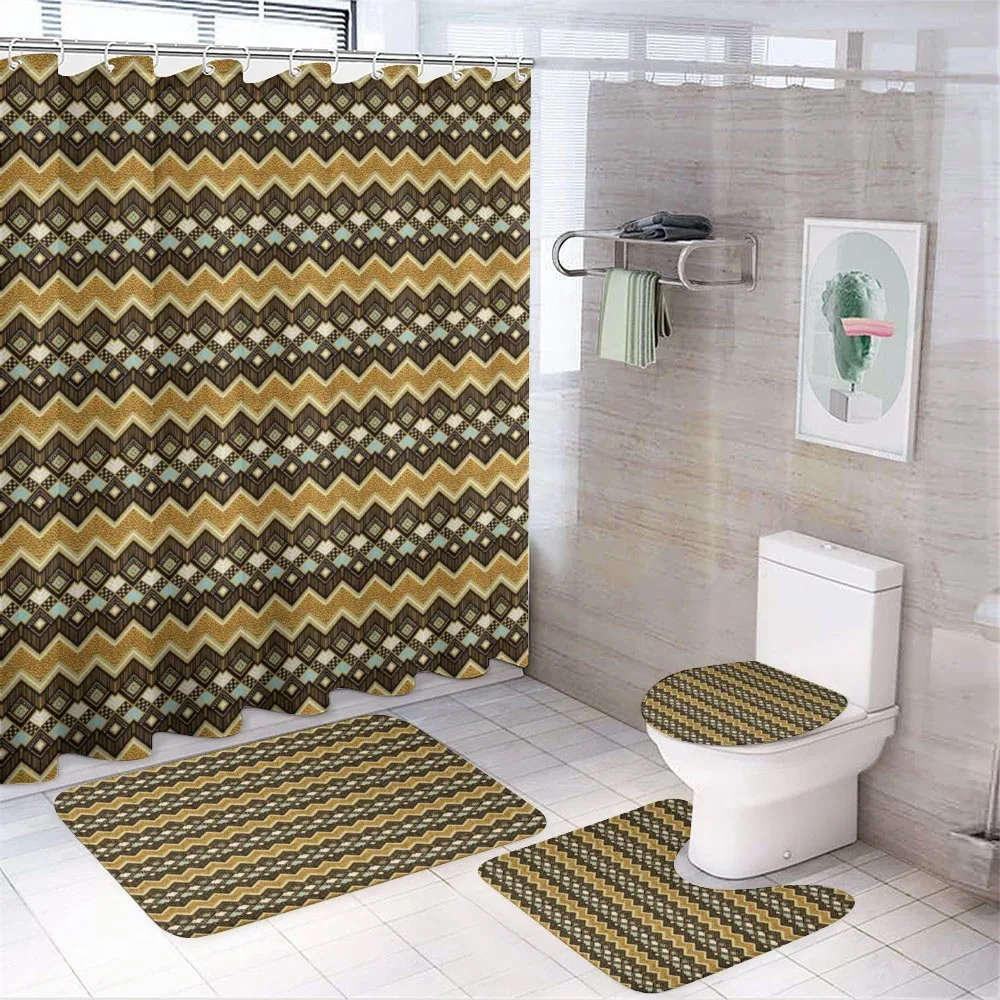 Groovy Timeless Folk Art — 4-Piece Bathroom Set preview