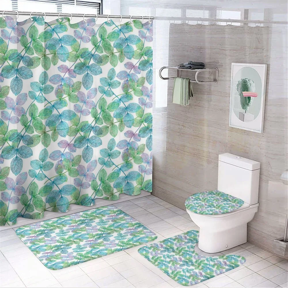 Leafage Texture — 4-Piece Bathroom Set preview