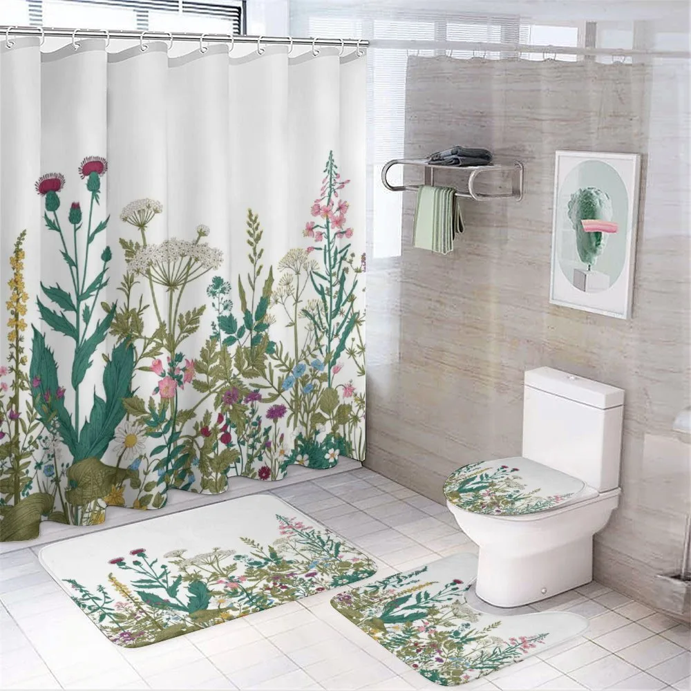 Spring Garden Hydrangeas — 4-Piece Bathroom Set preview