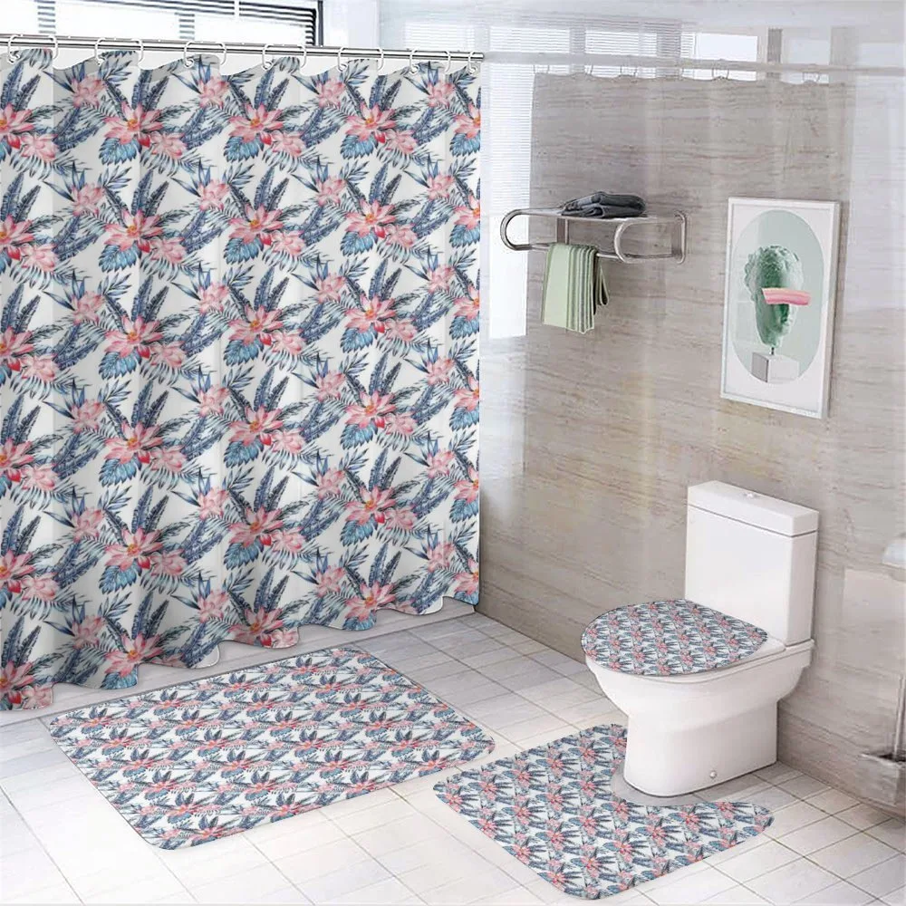 Banana Palm Lilies — 4-Piece Bathroom Set preview