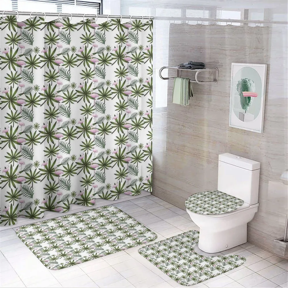 Bended Neck Flamingo — 4-Piece Bathroom Set preview