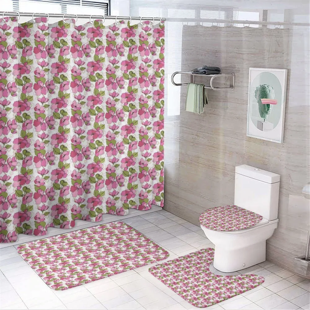 Blooming on Geometric 4-Piece Bathroom Set product video