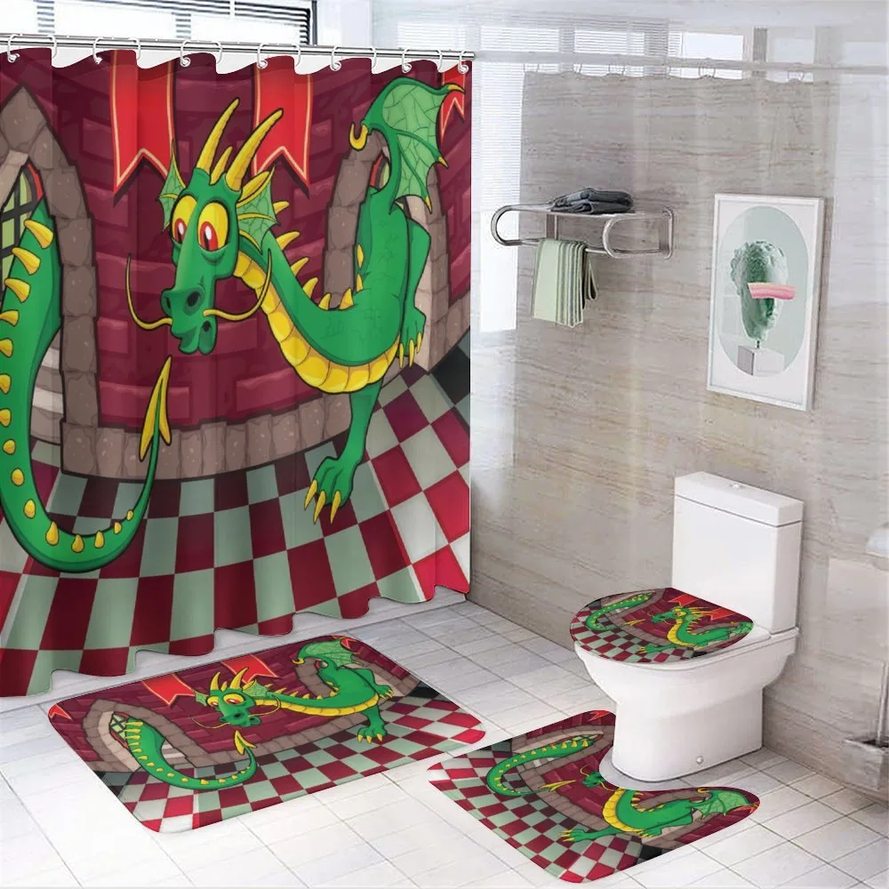 Castle with Dragon — 4-Piece Bathroom Set preview
