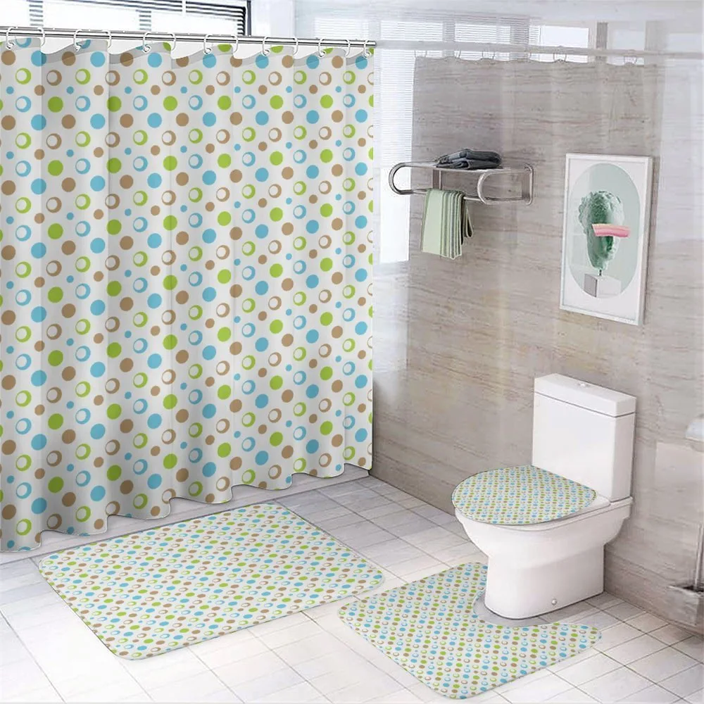 Circular Dots — 4-Piece Bathroom Set preview