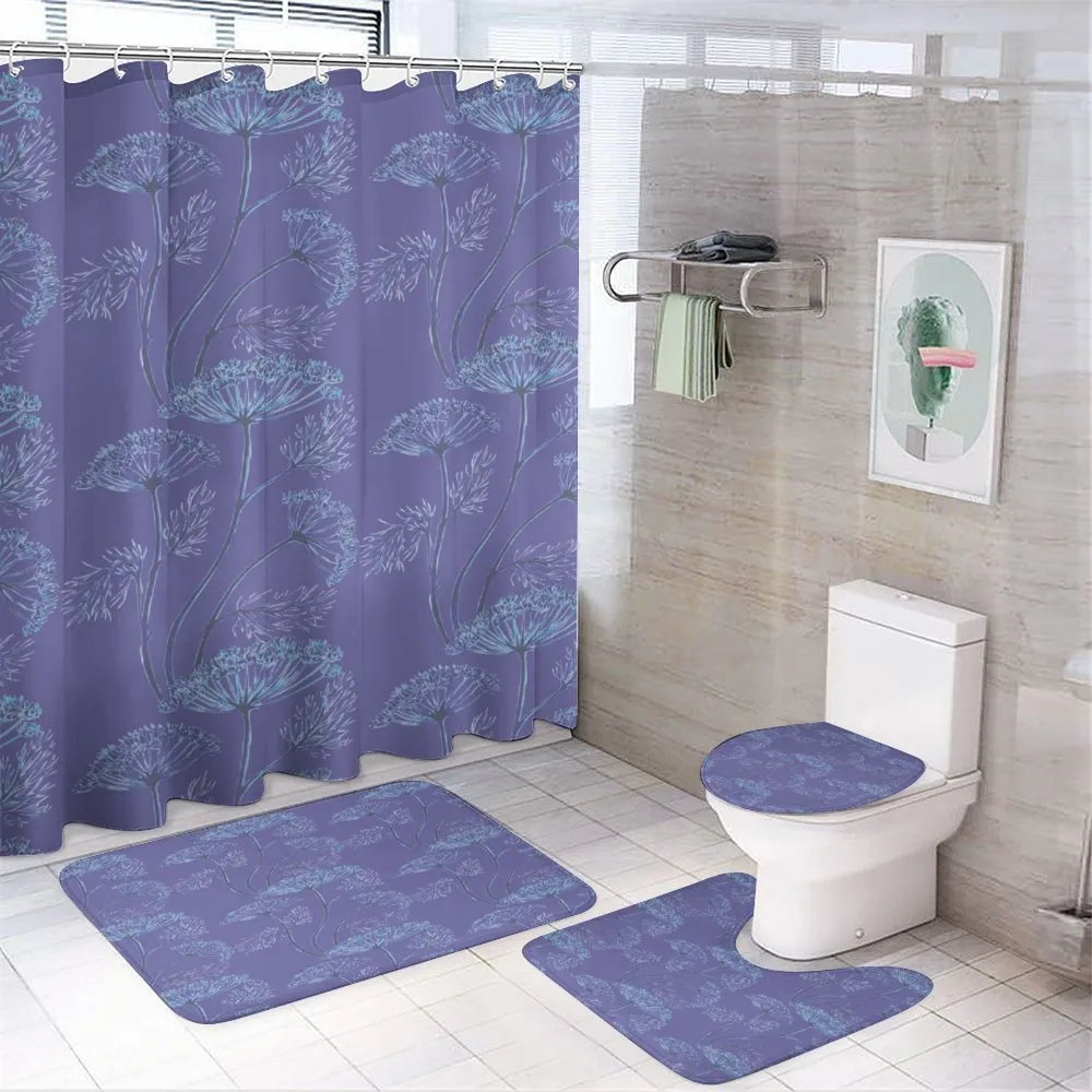 Flowers Sprigs Fennel Art — 4-Piece Bathroom Set preview