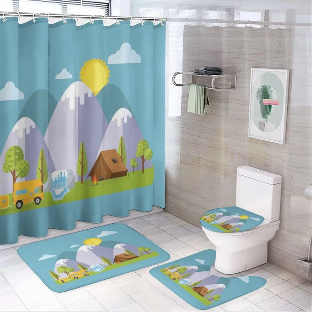 Peaceful Country Nature Camp — 4-Piece Bathroom Set preview