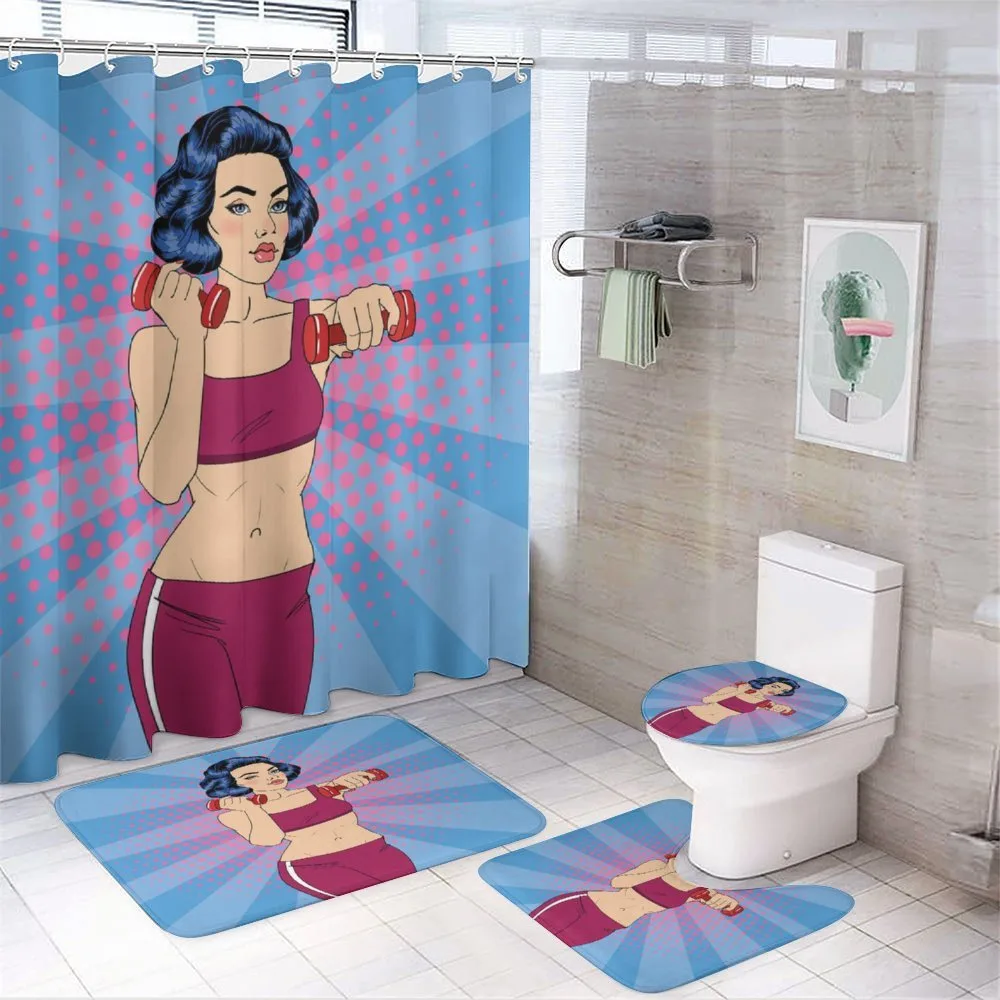 Pop Art Woman Vitality — 4-Piece Bathroom Set preview
