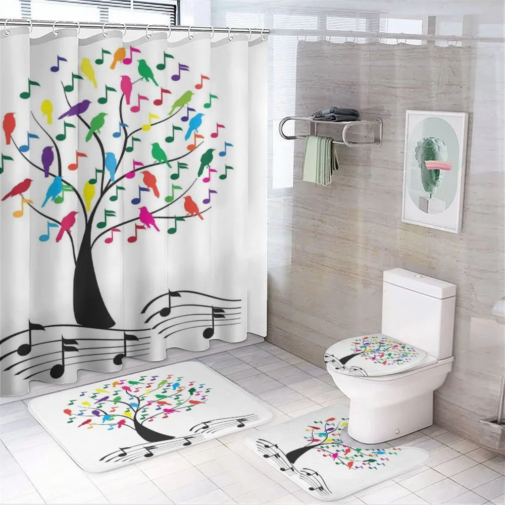 Tree with Notes Happiness — 4-Piece Bathroom Set preview