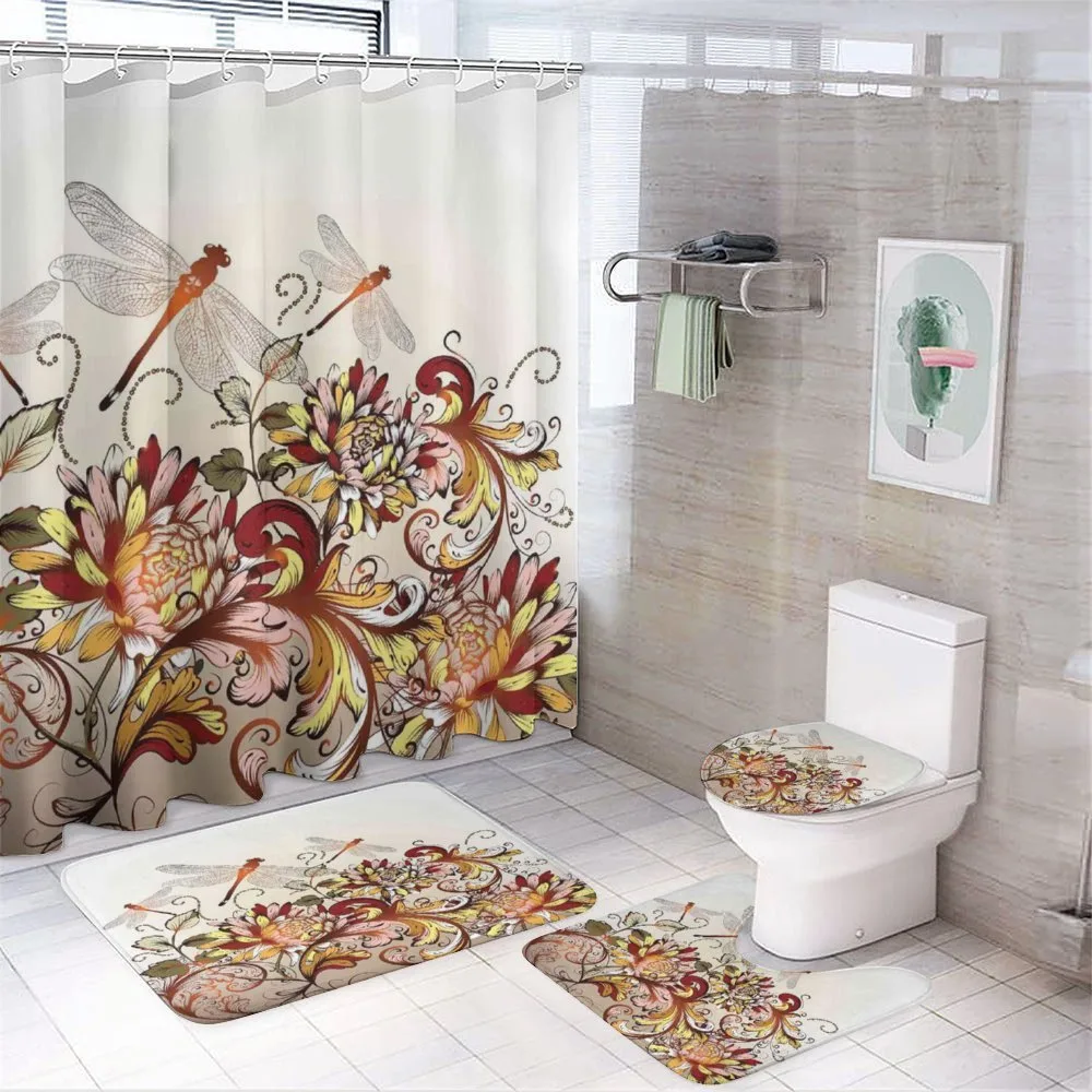 Flower Field Dragonfly — 4-Piece Bathroom Set preview
