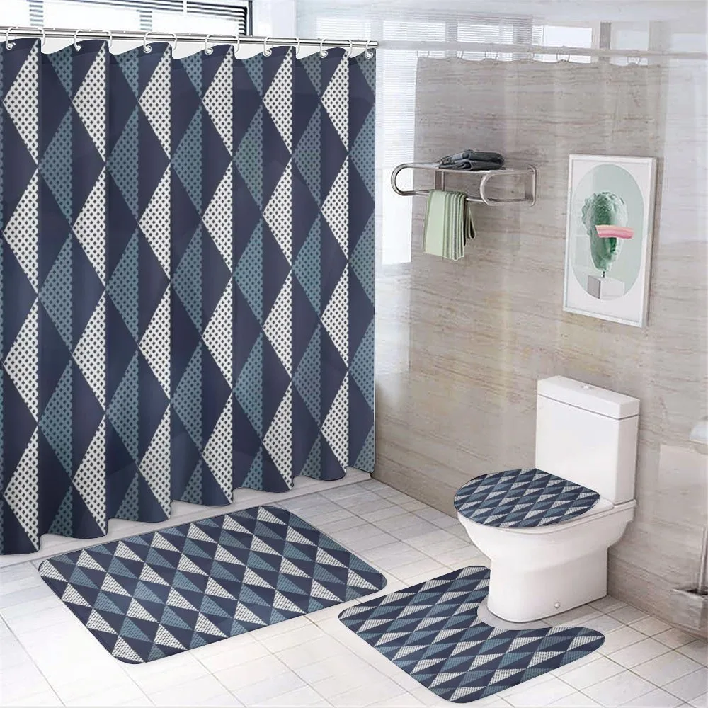 Rhombuses and Dots — 4-Piece Bathroom Set preview