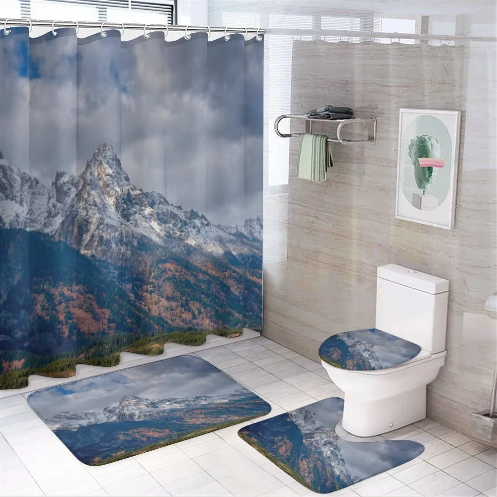 Snowy Scene Grand Teton — 4-Piece Bathroom Set preview