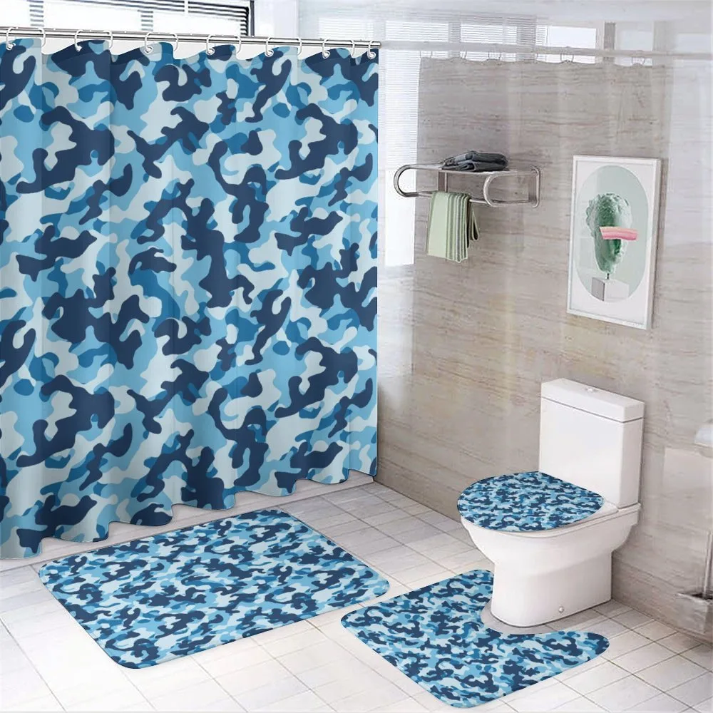 Blue Toned Design — 4-Piece Bathroom Set preview