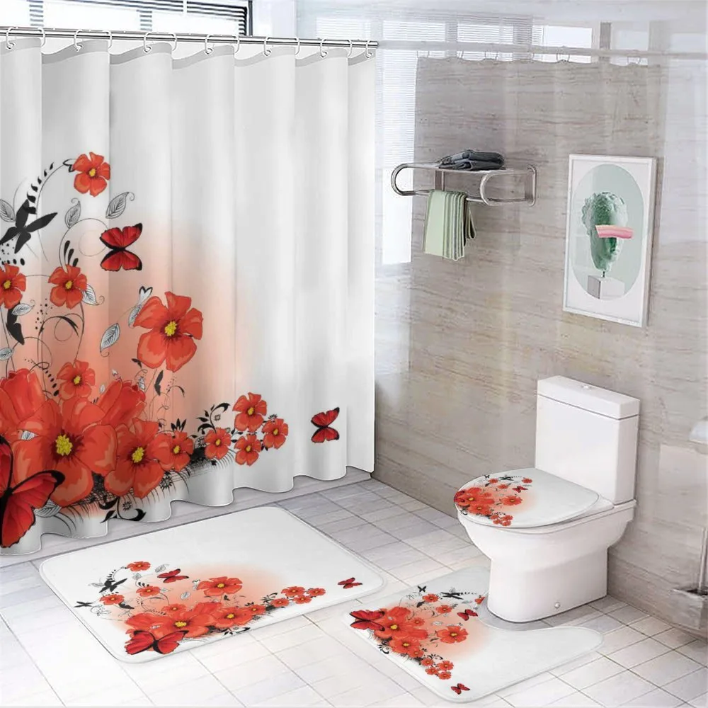 Cartoon Poppy Fresh Art — 4-Piece Bathroom Set preview