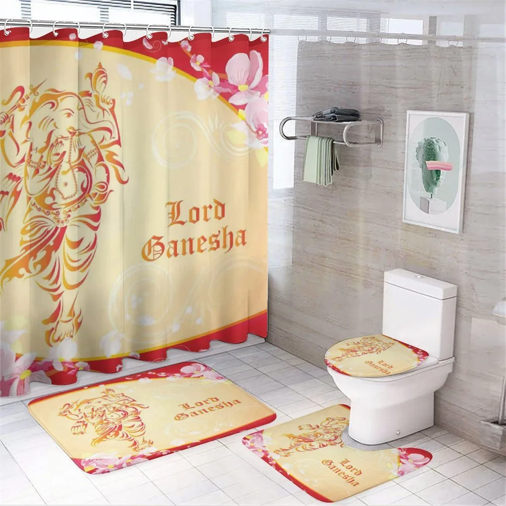 Elephant Pink Blossoms — 4-Piece Bathroom Set preview