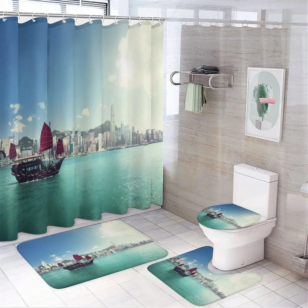 Hong Kong Harbour — 4-Piece Bathroom Set preview