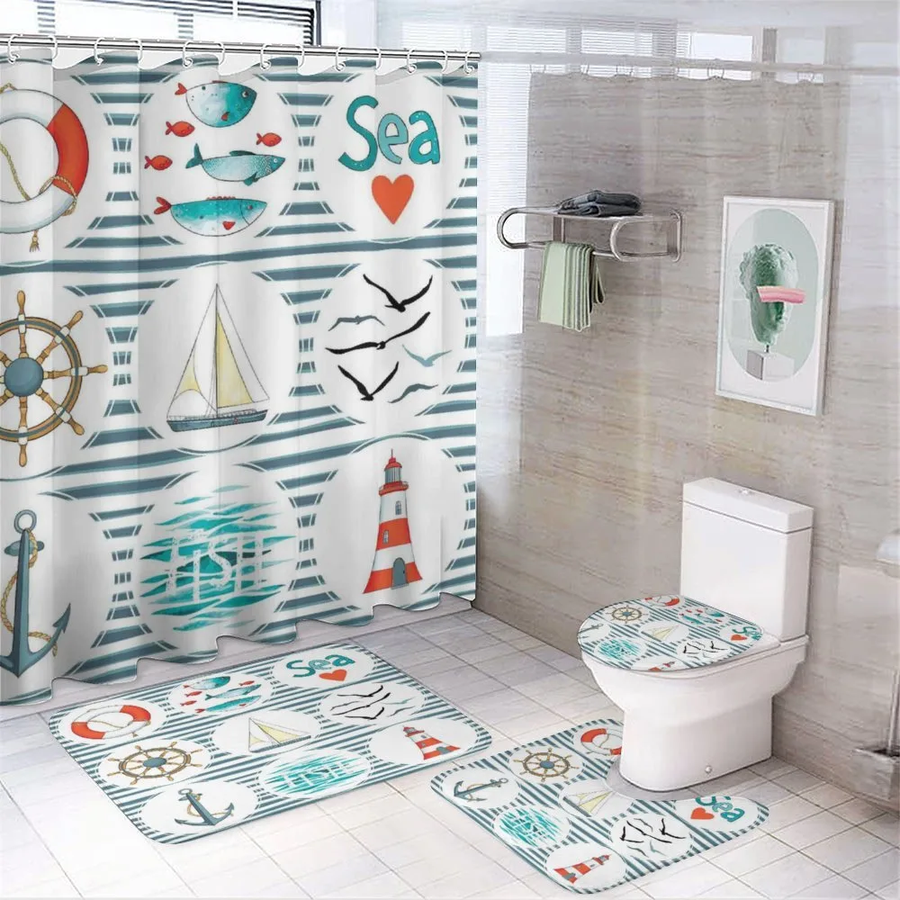 Marine Collage — 4-Piece Bathroom Set preview