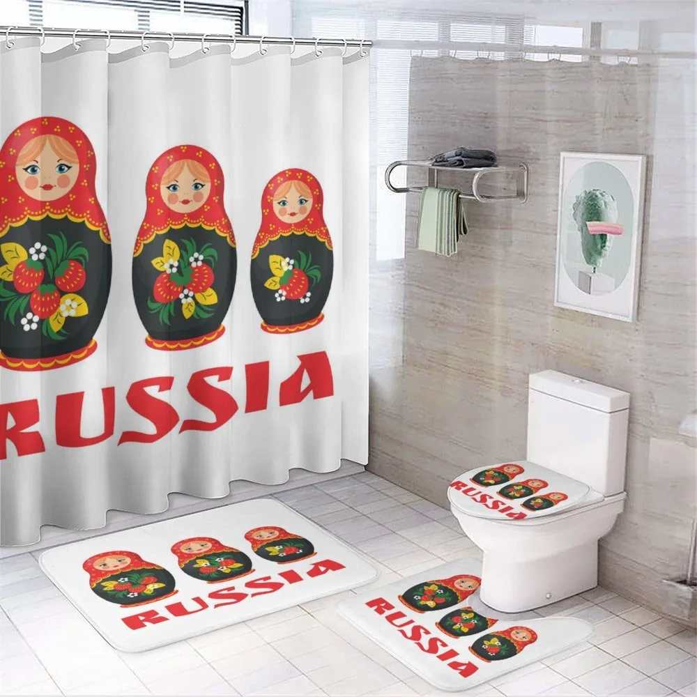 Nesting Matryoshka Dolls — 4-Piece Bathroom Set preview
