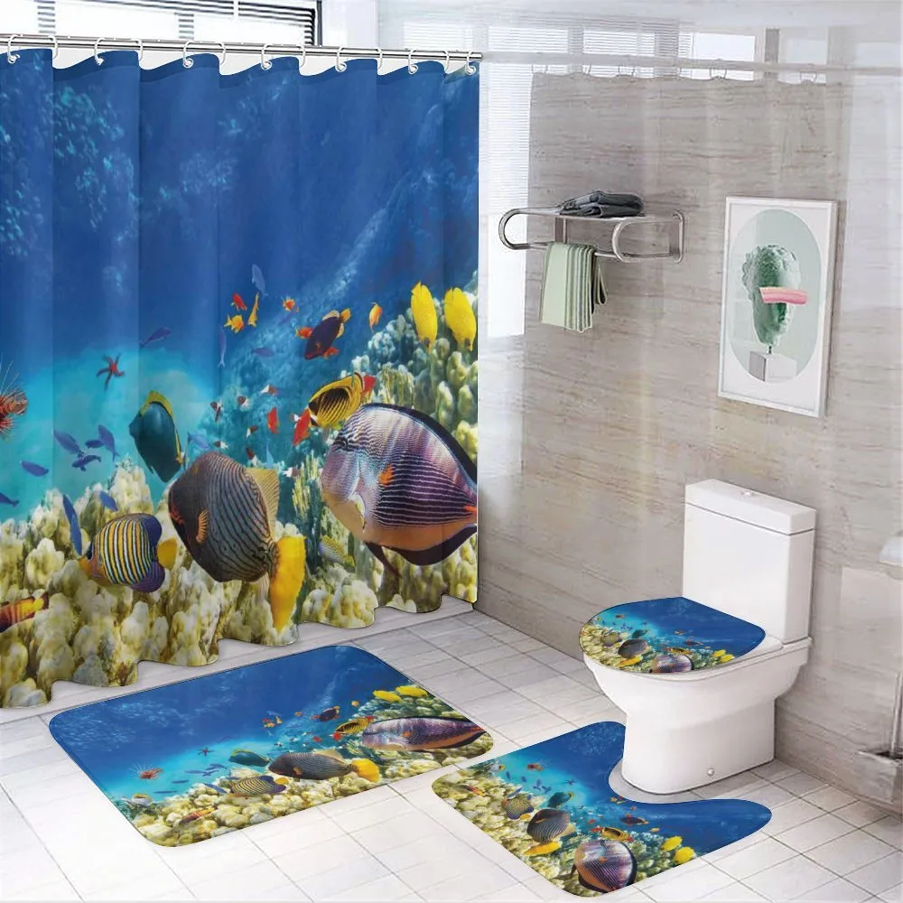 Ocean Animals — 4-Piece Bathroom Set preview