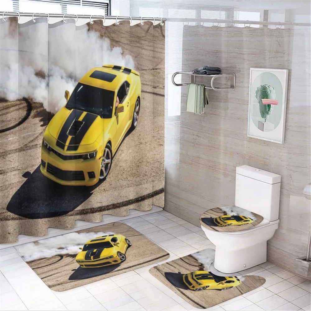 Racer Speedy Sports Car — 4-Piece Bathroom Set preview