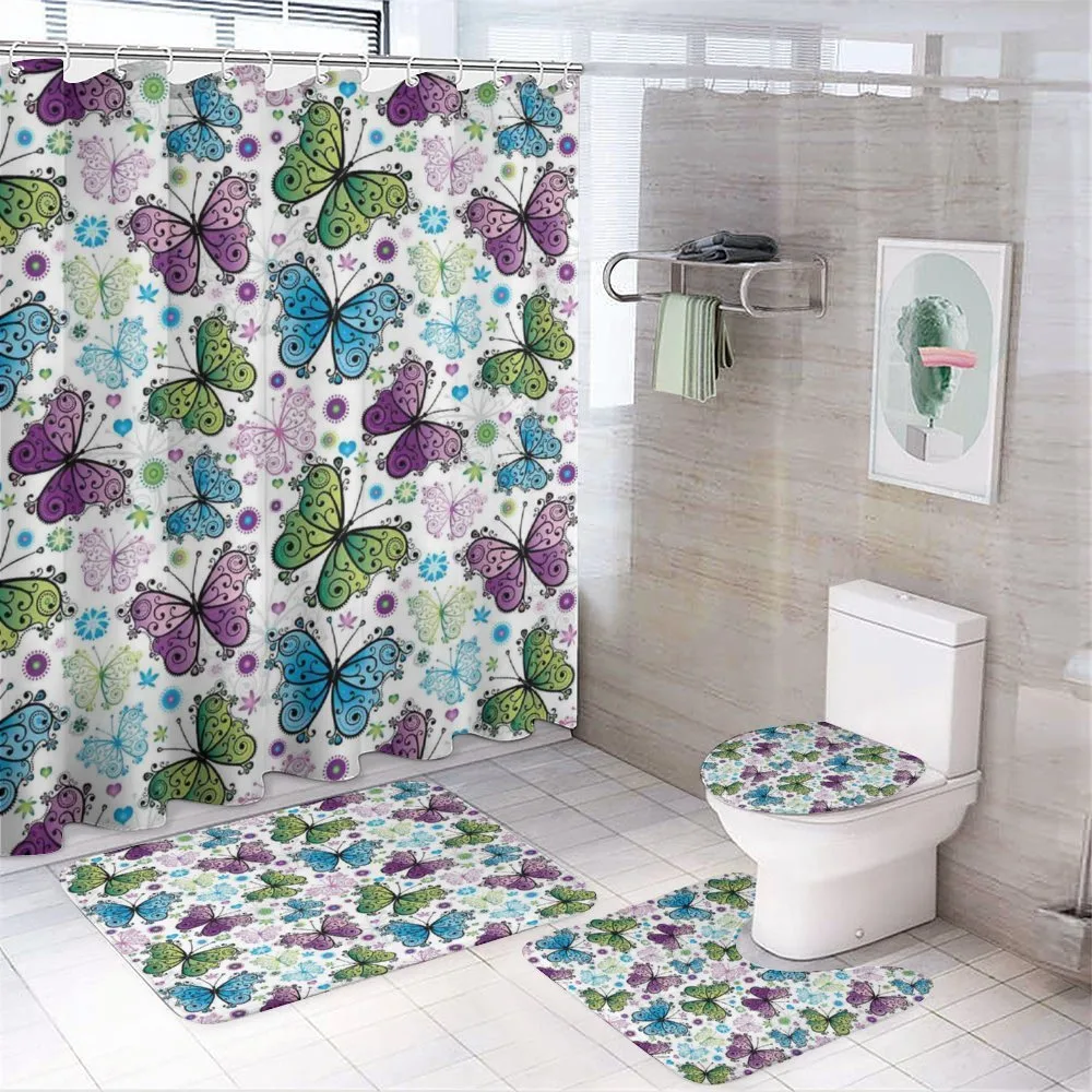 Wings Hearts and Dots — 4-Piece Bathroom Set preview