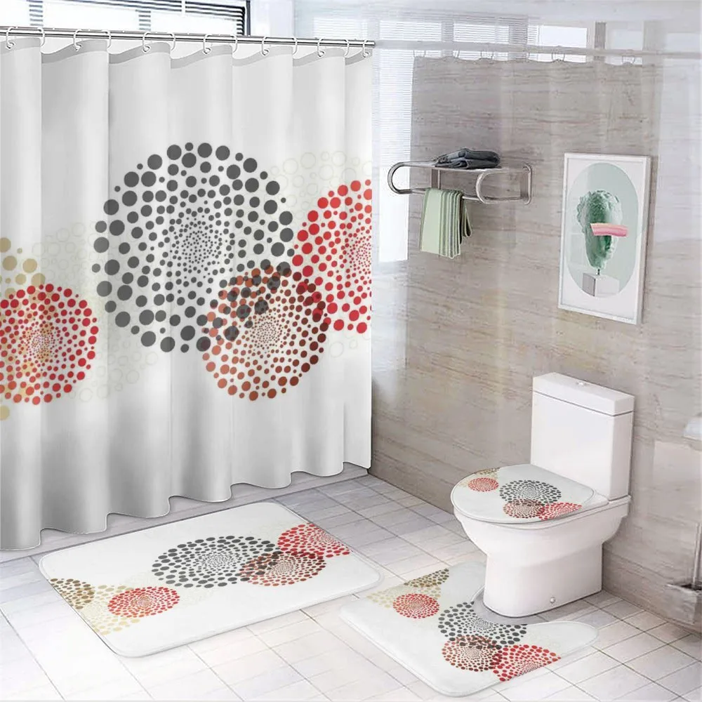 Circled Modern Dots — 4-Piece Bathroom Set preview