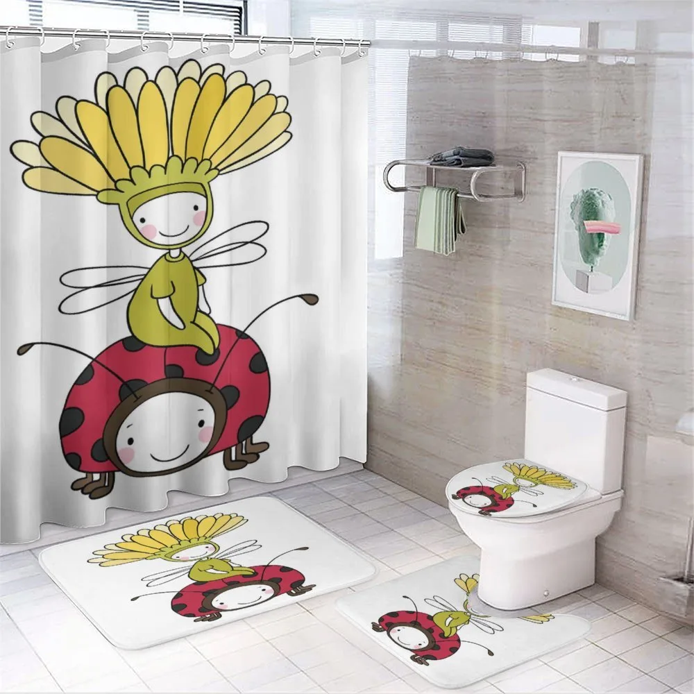 Flower Fairy and Ladybug — 4-Piece Bathroom Set preview