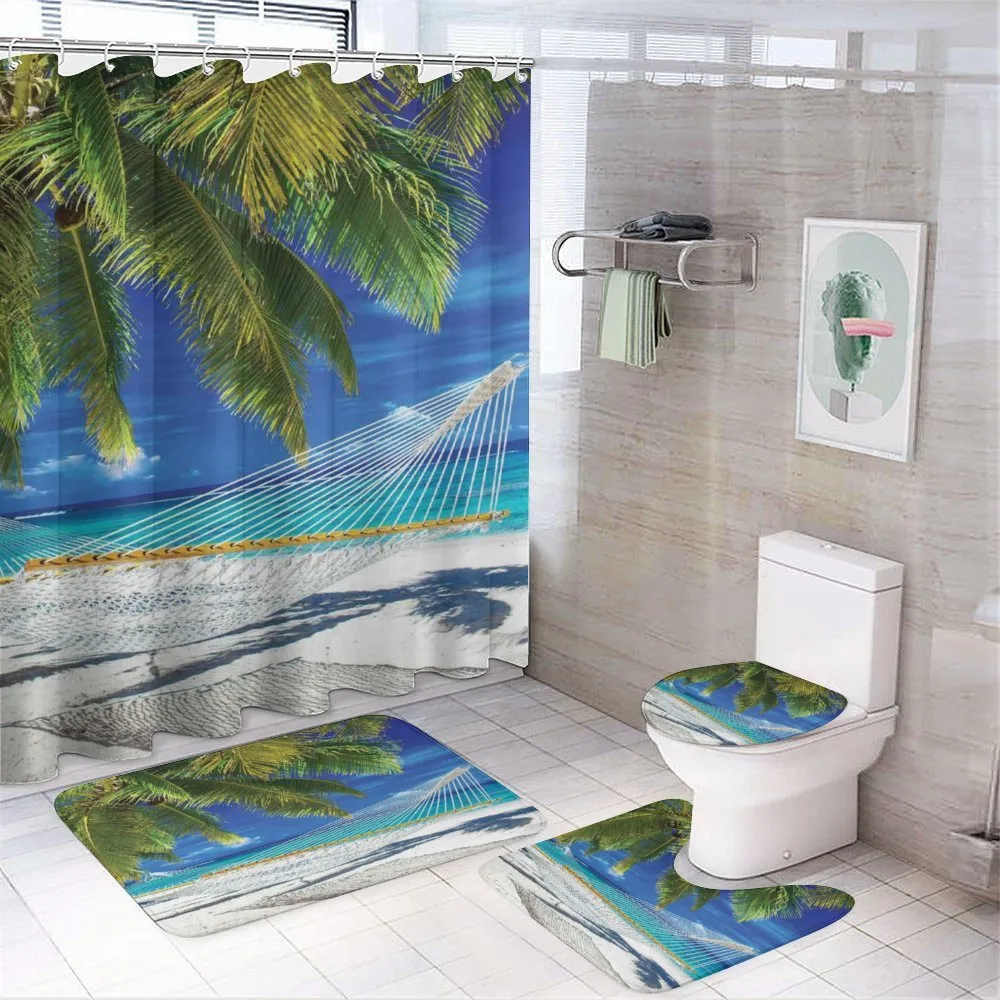 Sandy Palm Coconut Sea — 4-Piece Bathroom Set preview