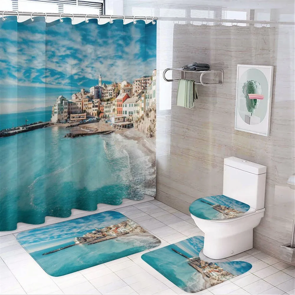 Seascape Ocean Coast — 4-Piece Bathroom Set preview