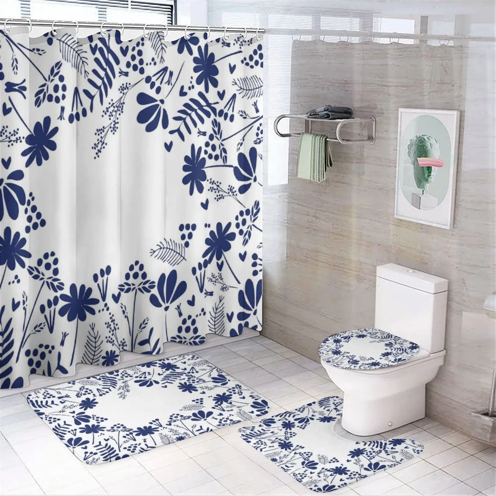 Botanic Flowers Leaves — 4-Piece Bathroom Set preview