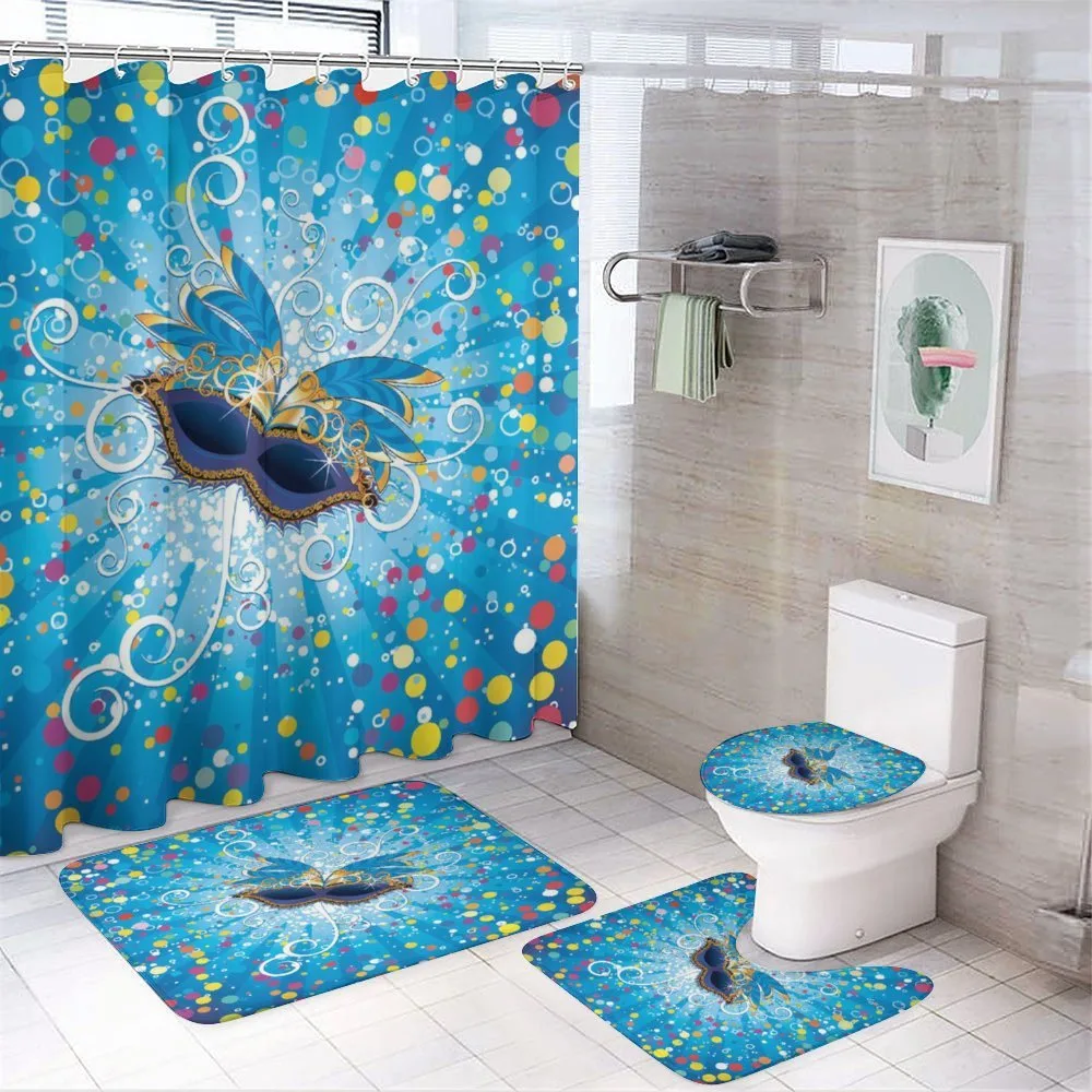 Colorful Dots Swirls — 4-Piece Bathroom Set preview