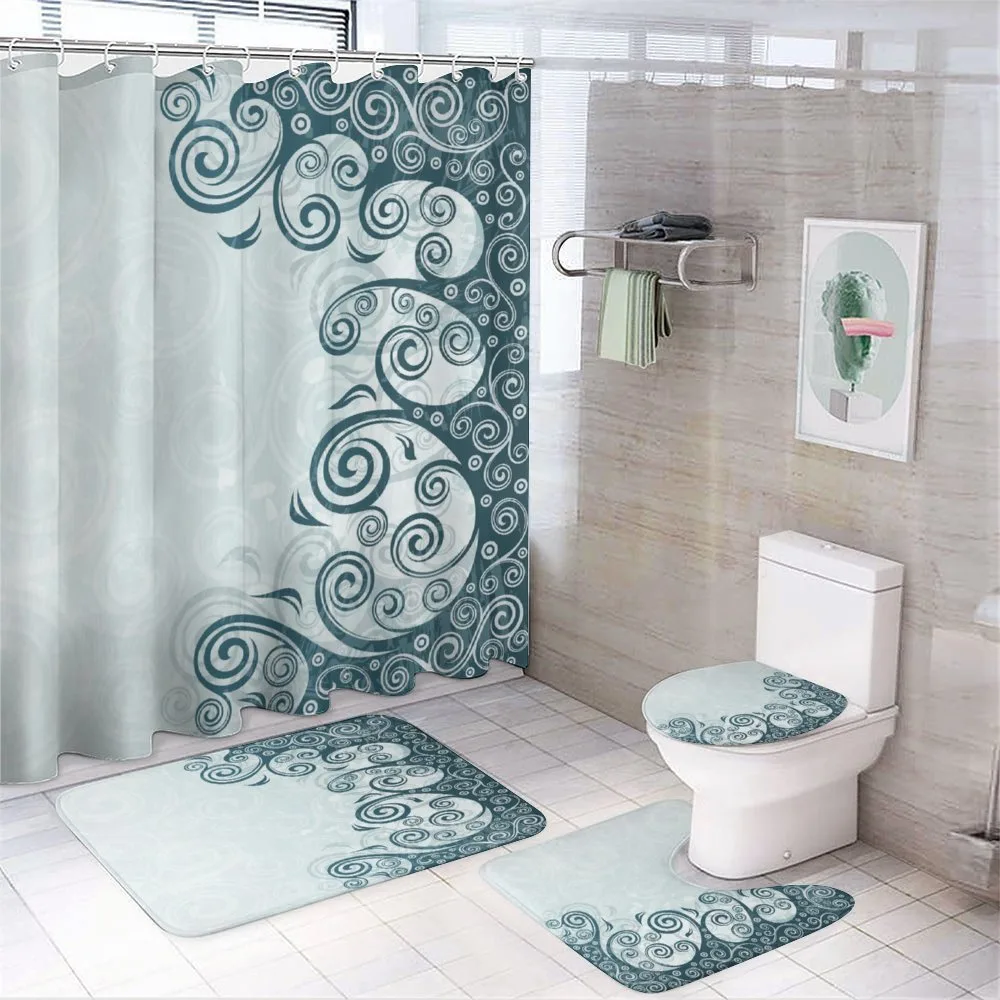 Floral Details Swirls — 4-Piece Bathroom Set preview