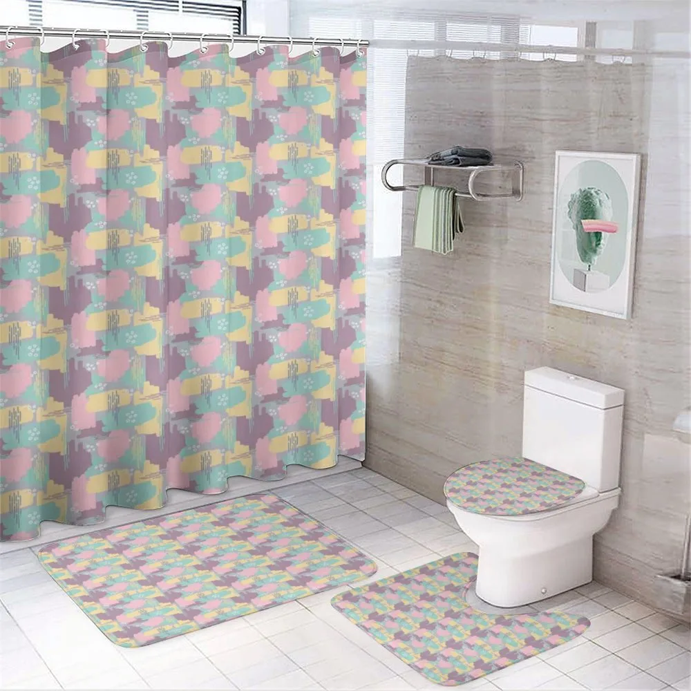 Funky Conceptual Pattern — 4-Piece Bathroom Set preview