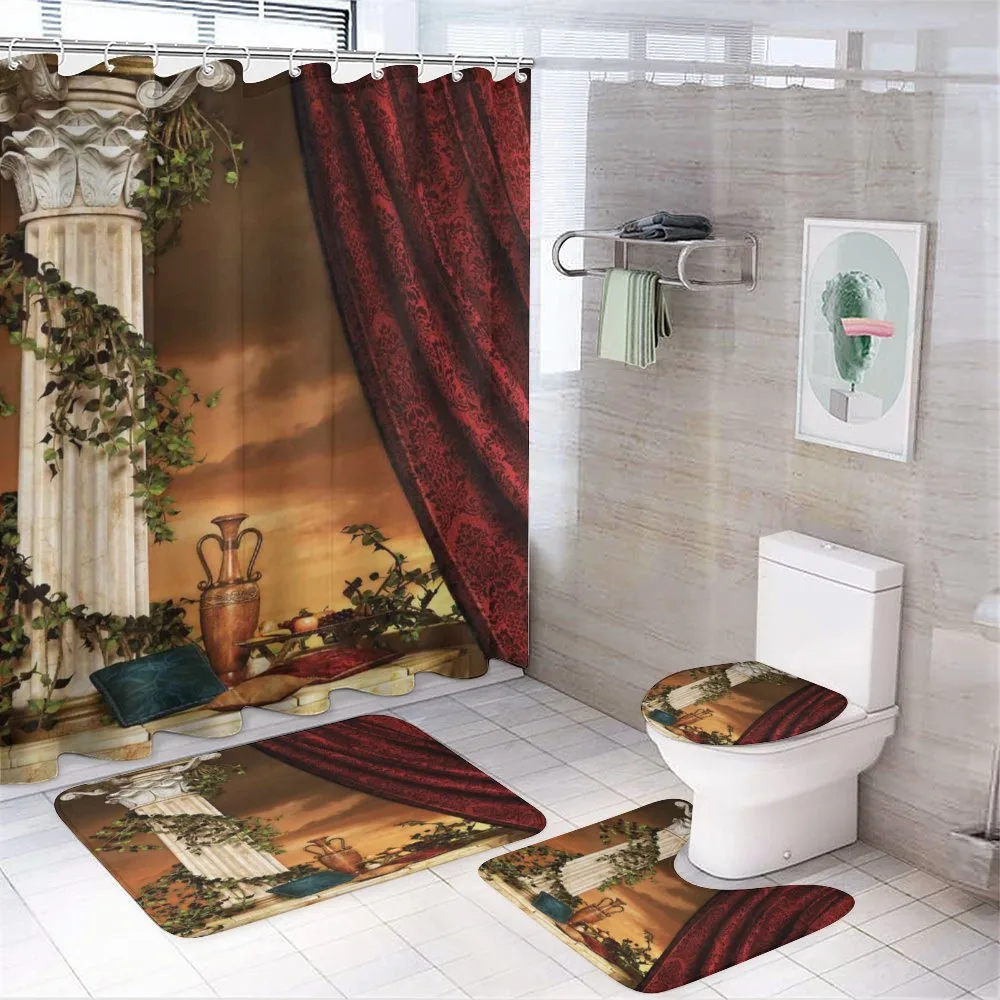 Greek Scenery Sunset — 4-Piece Bathroom Set preview
