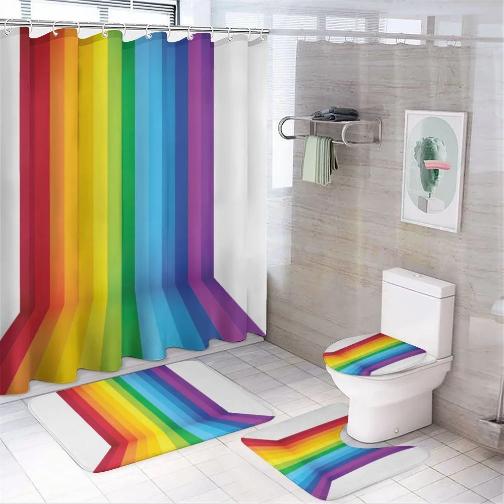 Shade of Rainbow Colors Line — 4-Piece Bathroom Set preview