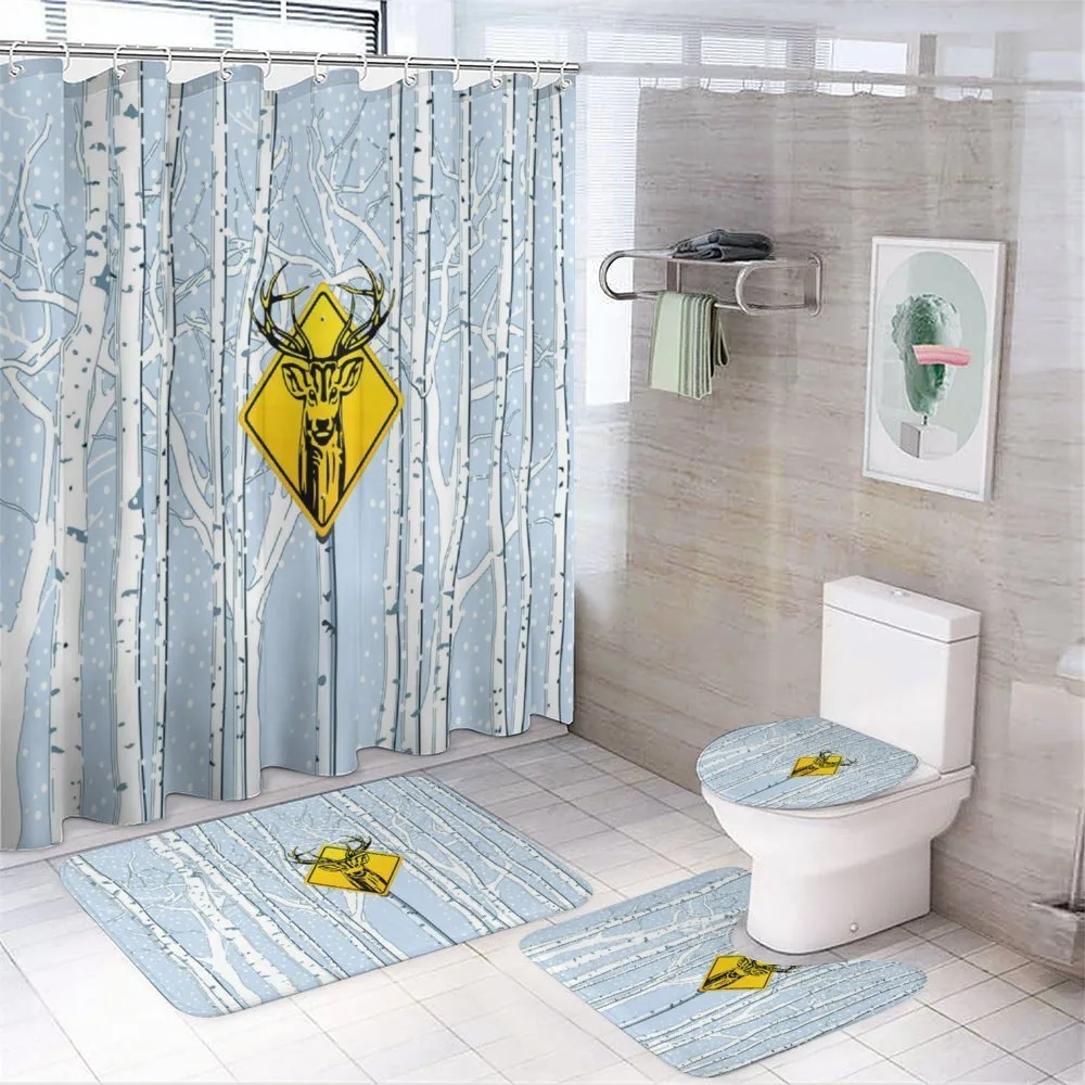 Attention Deer 4-Piece Bathroom Set product video