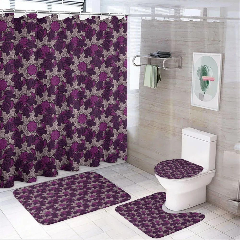 Foliage Leaves and Flowers — 4-Piece Bathroom Set preview