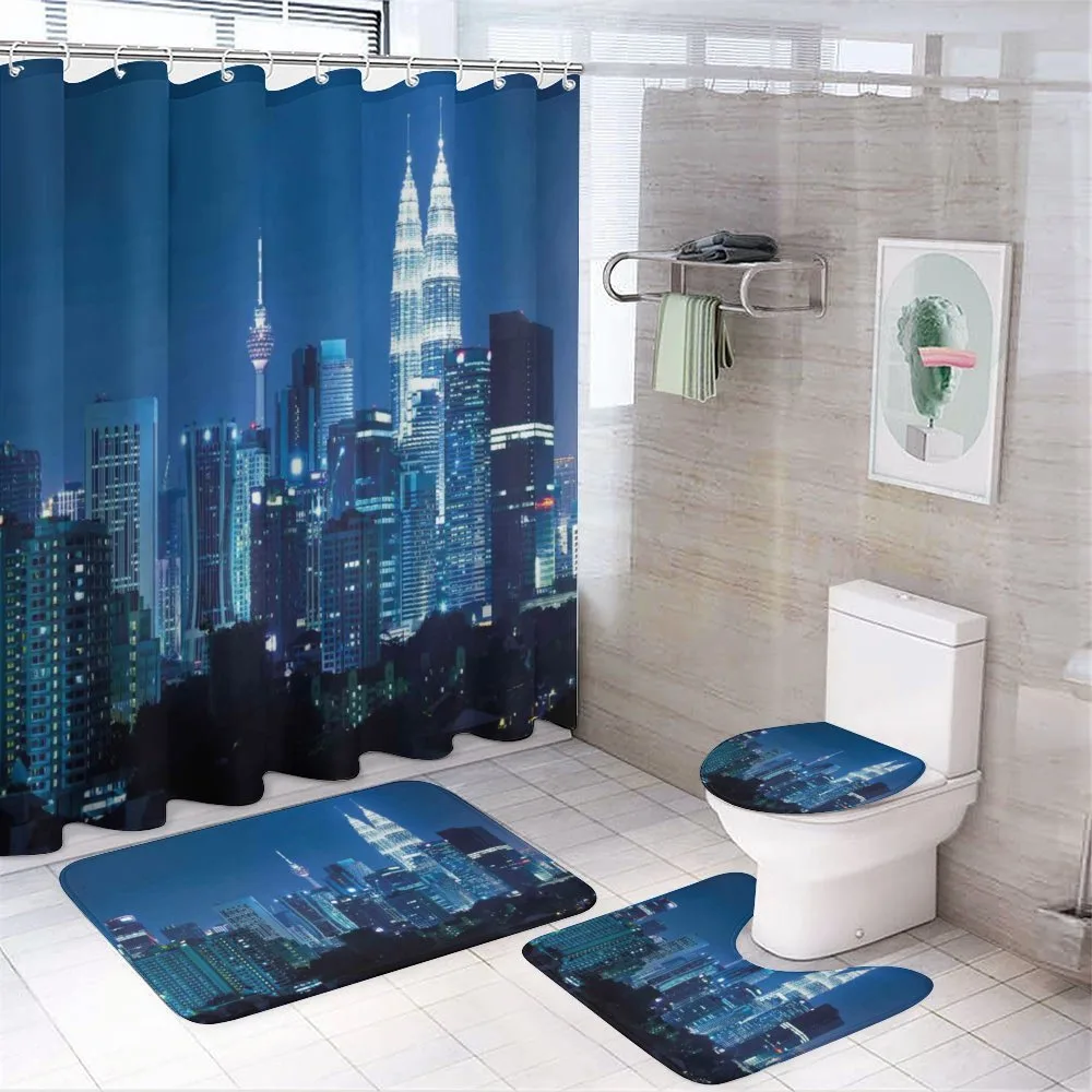 Kuala Lumpur Skyline — 4-Piece Bathroom Set preview