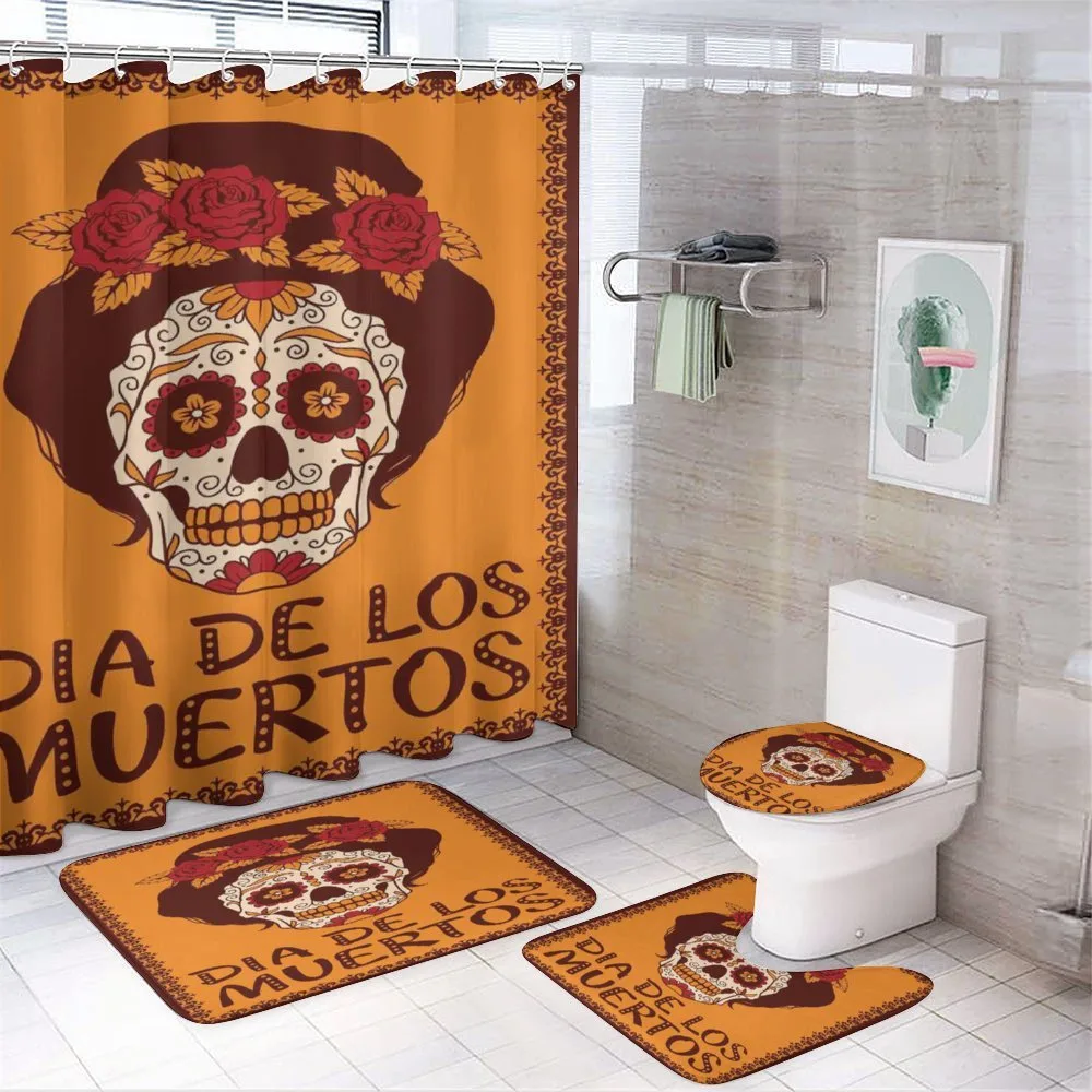 Mexican Skull Girl — 4-Piece Bathroom Set preview