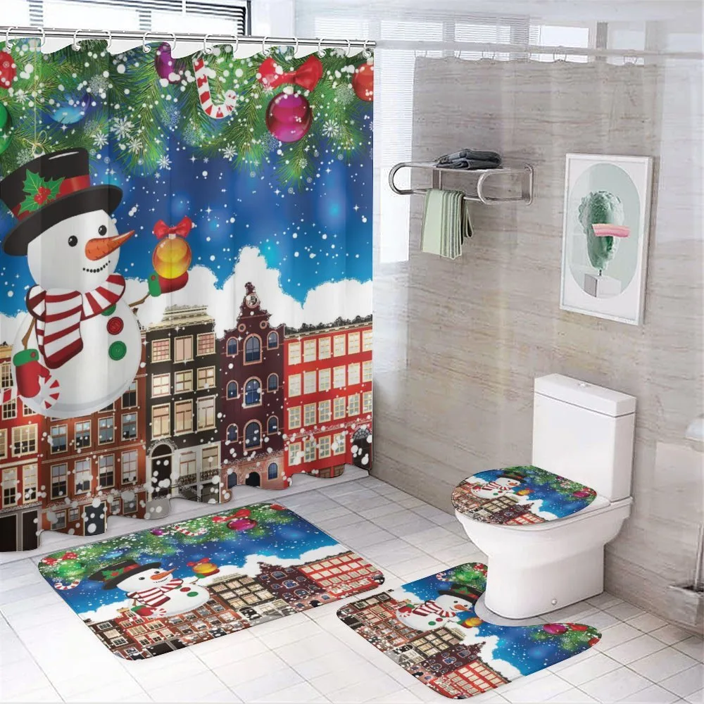 Snowy City Street — 4-Piece Bathroom Set preview