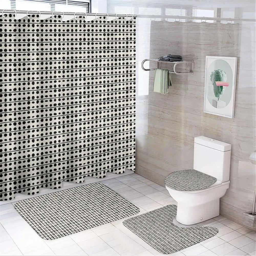 Tribal Art Lines and Dots — 4-Piece Bathroom Set preview