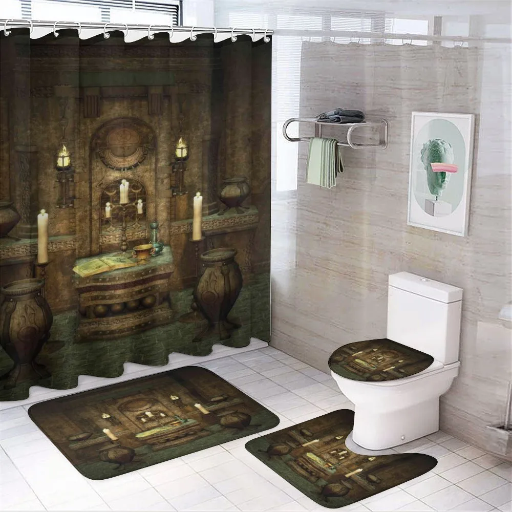 Altar Pentagram Candles — 4-Piece Bathroom Set preview