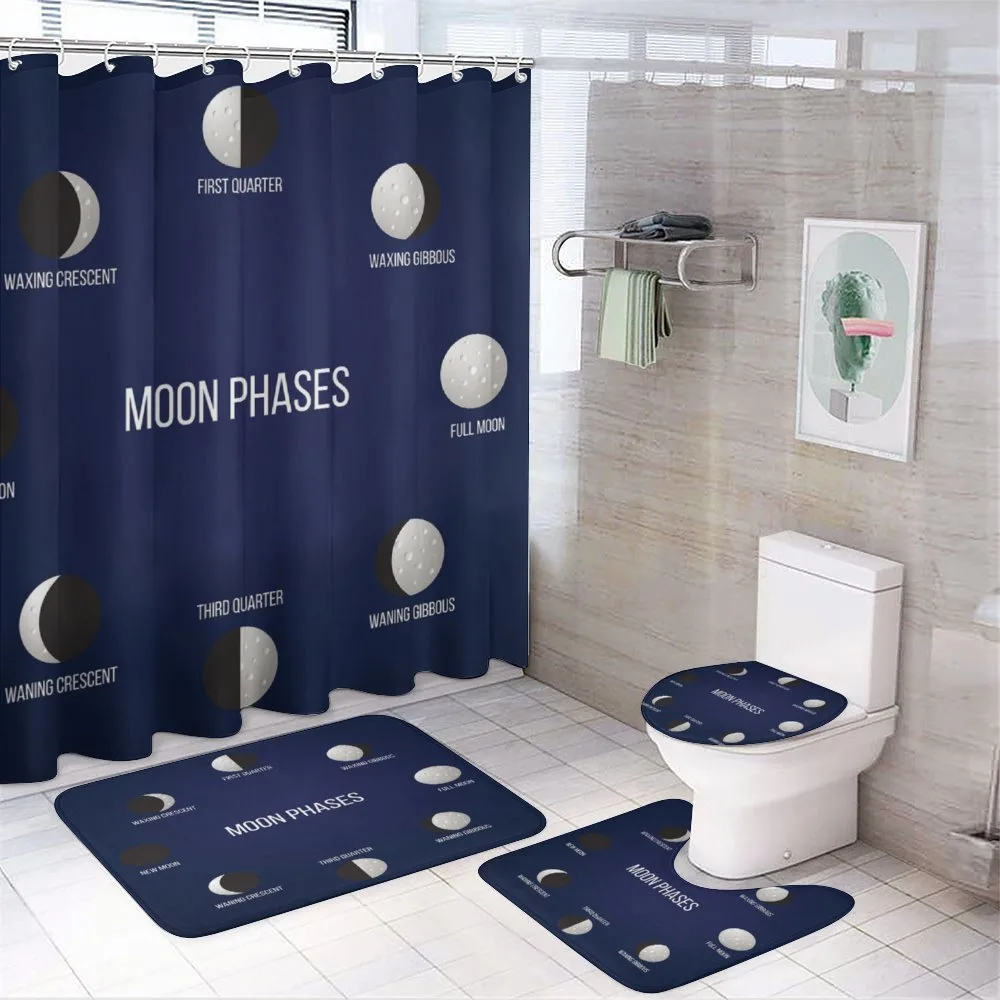 Crescent Phase Astronomy — 4-Piece Bathroom Set preview
