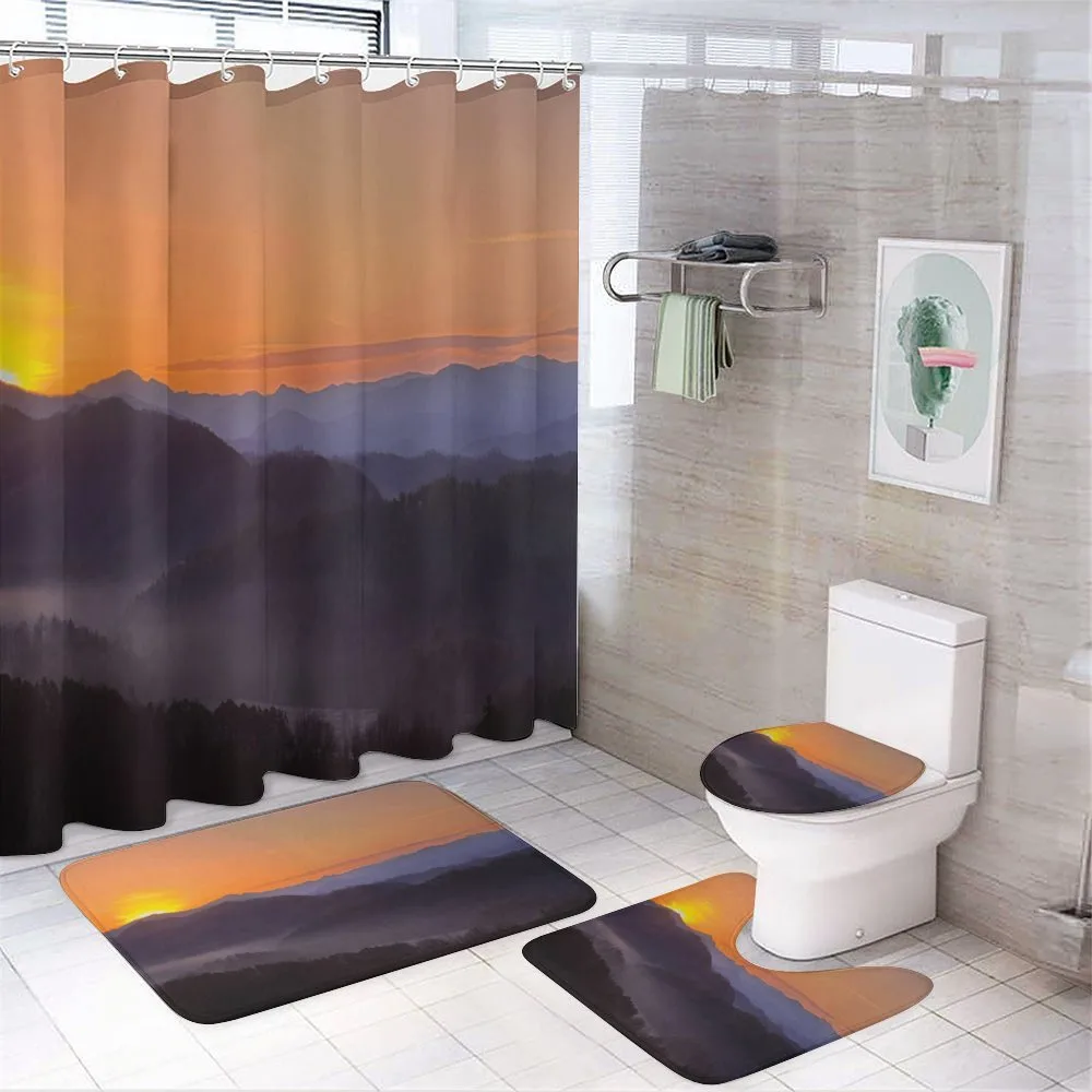 Dawn on Misty Mountains — 4-Piece Bathroom Set preview