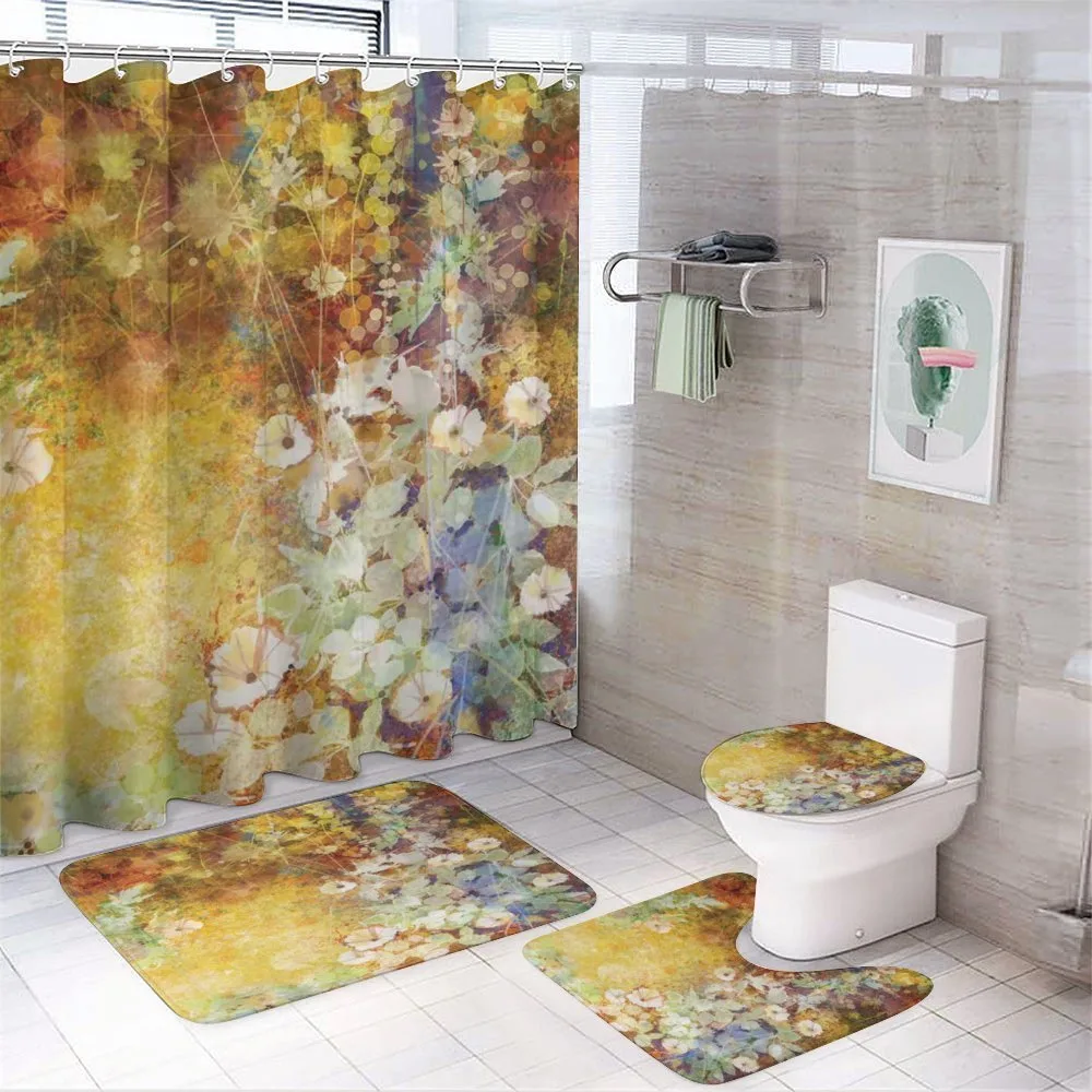 Fall Season Foliage Leaves — 4-Piece Bathroom Set preview