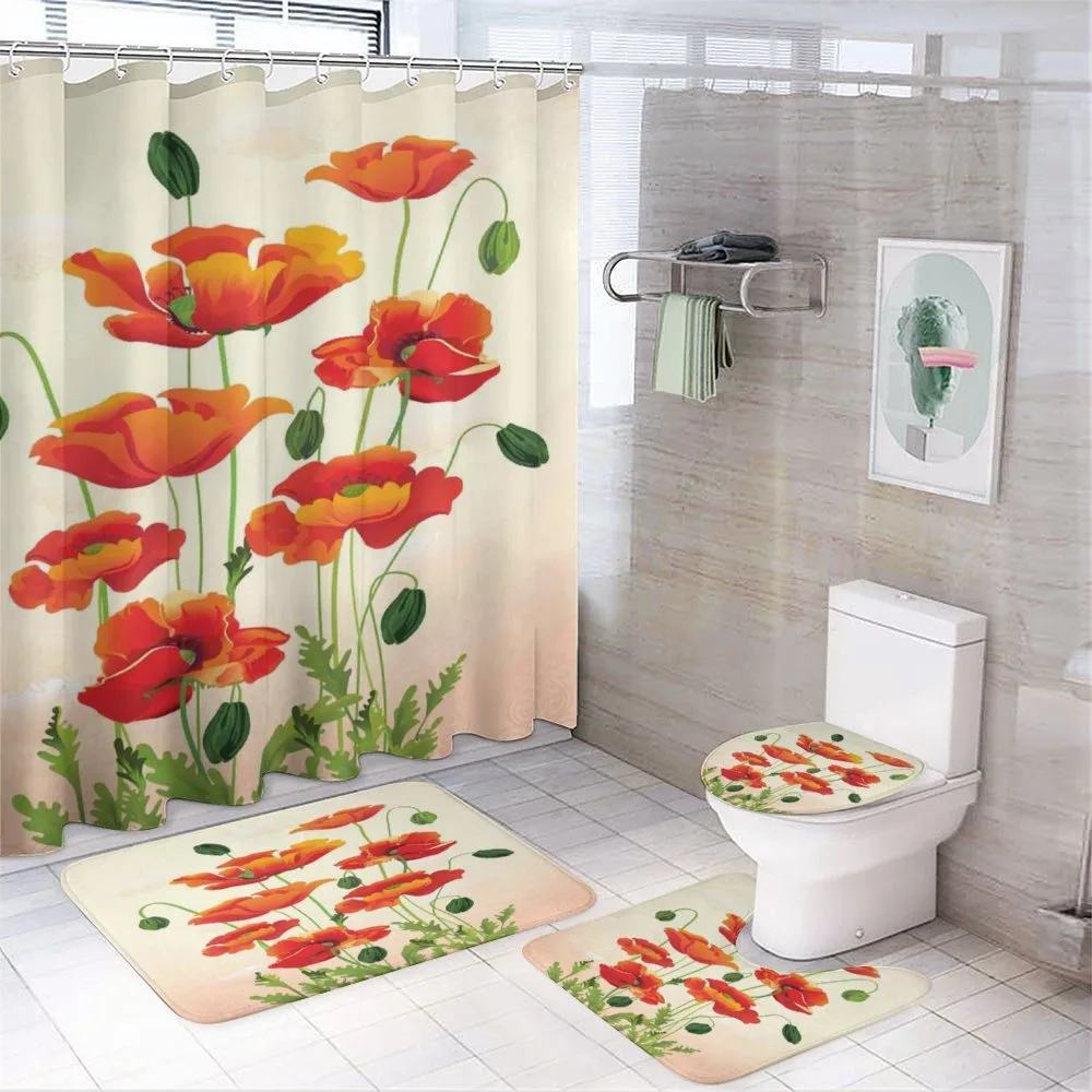 Flower Bouquet Arrangement — 4-Piece Bathroom Set preview